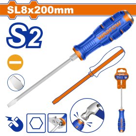 Plokščias atsuktuvas WADFOW, magnetinis, S2, 8x200 mm, WQJ1288