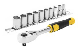 Tekšlės ir galvučių komplektas STANLEY STMT82666-0, 1/4, 72 dantų