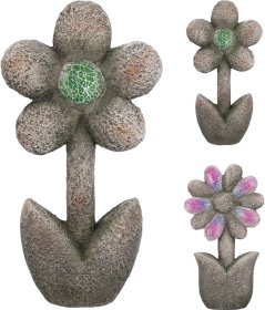 Sodo dekoracija GĖLĖ, 2 skirtingi dizainai, pilkos sp., 39,5 x 20,5 x 9,5 cm.