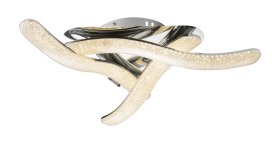 Pakabinamas LED šviestuvas GLOBO Nabro, 36W, 230V, 2834 lm, 3500K, chromas, akrilas, akrilo kristalai, 540 x 130 mm, 67833-36