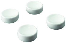 Sieniniai magnetukai HETTICH, 4 vnt., 11 x 25 mm, baltos sp., 9100534