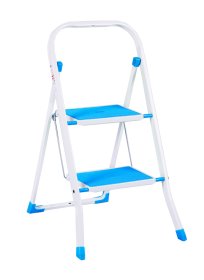 Dviejų pakopų kopėtėlės EUROGOLD, metalinės, mėlyna sp., maks. svoris 150 kg, 470 mm, 2122R-BLUE