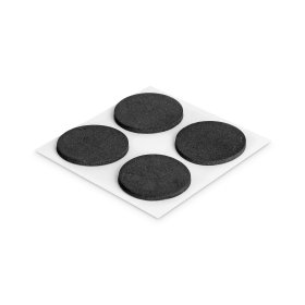 Neslystantys padeliai RUSTICLINE, Ø 34mm, RT-62, lipnūs, juodos sp., 12 vnt.