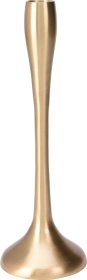 Žvakidė, metalinė, apvalus įdėklas, aukso sp., 85 x 85 x 255 mm
