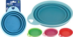 Sulankstomas kelioninis dubenėlis šunims, silikoninis, matmenys 150 x 55 mm