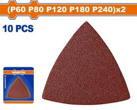 Šlifavimo popierius daugiafunkciam įrankiui WADFOW, P60-P240, 78x78x78 mm, 10 vnt., WMA8K03