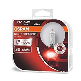 Automobilinė lemputė OSRAM, Night Breaker SIilver +100%, H,7 55W/12V, PX26D, 2vnt