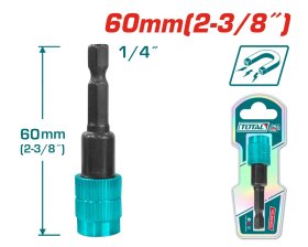 Atsuktuvų antgalių laikiklis TOTAL, su greito atleidimo funkcija, 1/4", 60 mm, TAC462602