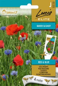 Gėlių sėklos, LUCIA ELITE ELN gėlių mišinys RED&BLUE, aguonos + rugiagėlės, 4 m, J