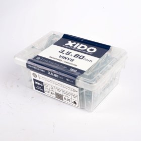 Vinys sraigtinės XIDO, cinkuotos 3,5x80, 150vnt.