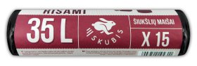 Užrišami šiukšlių maišai SKUBIS Extra 104311, 35 l, 15 vnt.
