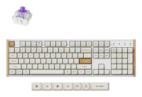 Belaidė žaidimų klaviatūra KEYCHRON K10 HE, 100% mechaninė, baltos sp., K10H-Q1