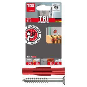 Universalus kaištis su sraigtu TOX Tri, 6/36, 10 vnt.