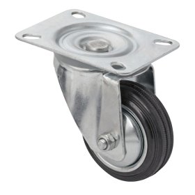 Pasukamas ratukas WALTECO, d-80 mm, su plokštele, apkrova 50 kg