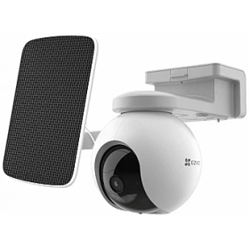 Išmanioji lauko kamera EZVIZ Cs-Eb8, saulės kolektorius CS-CMT-Solar Panel-E, objekt. 4.0mm, raiška 3MP 2304x1296, Wi-Fi, SD lustas, 10400 mAh, IP65, baltas.