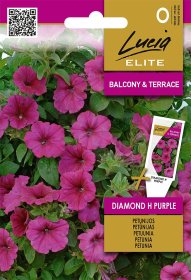 Gėlių sėklos, LUCIA ELITE ELN petunijos ir surfinijos DIAMOND H PURPLE, 7 s., O