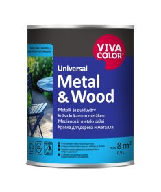 Medžio ir metalo dažai VIVACOLOR Universal Metal & Wood, 0,9 l, C bazė, pusiau blizgūs