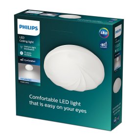 Lubinis LED šviestuvas PHILIPS Shore, 10 W, 4000 K, 1100 lm, IP20, 15000 val., 250 mm skersmens