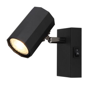 Kryptinis šviestuvas GLOBO James, GU10, 1 x 25W, 230V, matinis juodas metalas, 70 x 140 x 145 mm