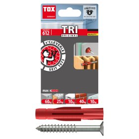 Universalus kaištis su sraigtu TOX Tri, 6/51, 8 vnt.