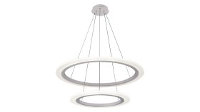 Pakabinamas LED šviestuvas RABALUX Adrienne, 62W, 230V, 4000K, 4861 lm, IP20, metalinis, sidabro sp., 800 x 1200 x 800 mm, 2429