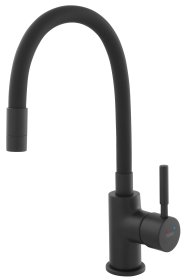 Plautuvės maišytuvas FERRO Zumba Nero Bza4Blb, lankstus, pilnai juodas