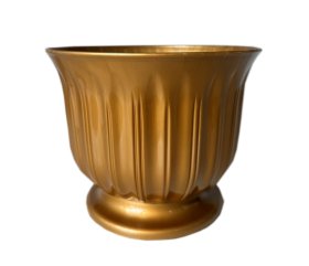 Plastikinis kapų vazonas "Lilia" (223), auksinės sp., vazono skersmuo 21 cm.