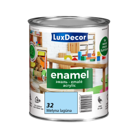 Universali akrilinė emalė LUXDECOR, 0,75 l, (32) Mėlyna lagūna, matinė, vandens pagrindu