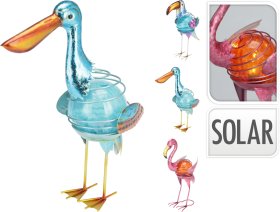 Sodo dekoracija PAUKŠČIAI, šviečiantys, su baterija, 3 skirtingų dizainų, 24 x 13 x 33,5 cm.