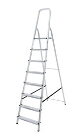 Kopėčios HERVIN EQUIPMENT, aliuminės, buitinės, 8 pakopų, 1690-2420 mm, HSL008A