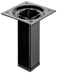 Baldų koja HETTICH, reguliuojama, juoda spl., 100x25x25 mm, 1376