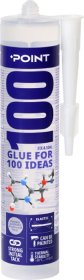 Klijai POINT 100, ypatingai skaidrūs polimeriniai klijai - hermetikas, 290 ml