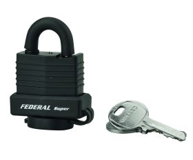 Pakabinama spyna THIRARD, 2 raktai, laminuotas plienas, plastikinis korpusas, spl. juoda, 35 mm, 193396