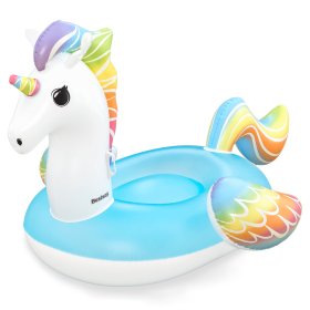 Pripučiamas plaustas BESTWAY Supersized Unicorn Ride-On, vienvietis, 2,24x1,64 m, 41113