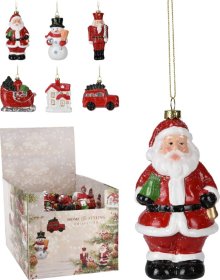Eglutės žaisliukas Kalėdų Senis, 6 skirtingi dizainai, 1 vnt.