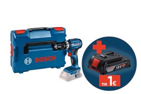 Akumuliatorinis smūg. gręžtuvas BOSCH Professional GSB 18V-45, Solo, maks. sukimo momentas 45 Nm, be akumuliatoriaus ir kroviklio, lagamine