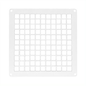 Ventiliacinis tinklelis - grotelės EUROPLAST LSM1515, 150 x 150 mm, baltos sp., metalinis