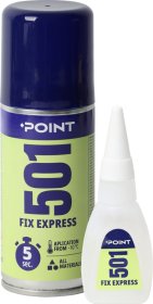 Sekundiniai klijai su aktyvatoriumi POINT 501 Fix Express, 100 ml