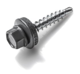 Cinkuotas savisriegis su tarpine RAWLPLUG, RAL 7024, 4,8 x 35 mm, 150 vnt.