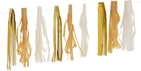 Vakarėlių dekoracija, blizgučių girlianda, aukso sp., 3 m