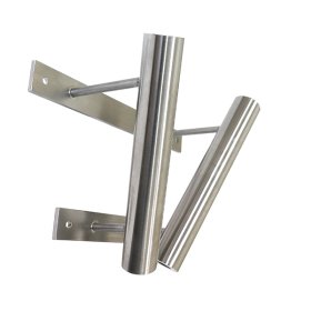 Vėliavos koto laikiklis, dvivietis, nerūd. plieno, skersmuo 36 mm