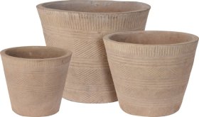 Keraminis lauko vazonas, rudos sp., 32 x 32 x 24,5 cm.