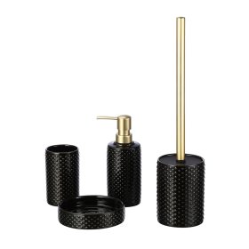 Muilo dozatorius SEPIO Madrid, pastatomas, keraminis, juodos spl.