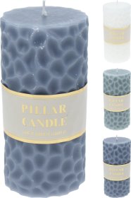 Žvakė, 3 žieminės spalvos, vidutinis degimo laikas 53 h, 7 x 14 cm