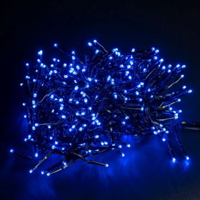 Šviečianti girlianda SUNLUX  RR4, 320 LED, 4 m., mėlyna spalva, IP44, tinka naudoti lauke, TY-BB-310-5