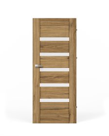 Laminuotos vidaus durys su užlaida VIVENTO PY-02, dešininės, spl. Catania oak, 2030x644x40 mm