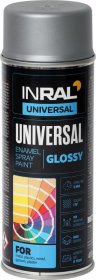 Aerozoliniai dažai INRAL Universal, 400 ml, sidabrinis chromas, RAL9006