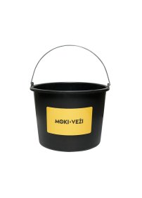 Plastikinis kibiras MOKI VEŽI, 12 l, juodas