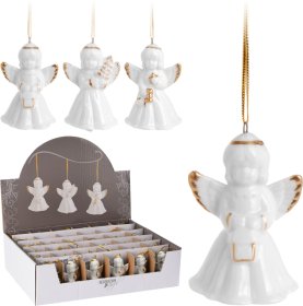 Eglutės žaisliukas Angelas, keraminis, 3 skirtingi dizainai