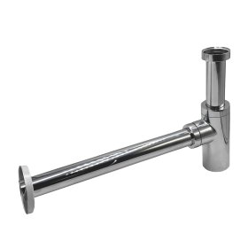 Sifonas praustuvui, metalinis, išbėgimo diametras 32 mm, įbėgimo angos diametras 40 mm, ilgis 300 mm, 150054